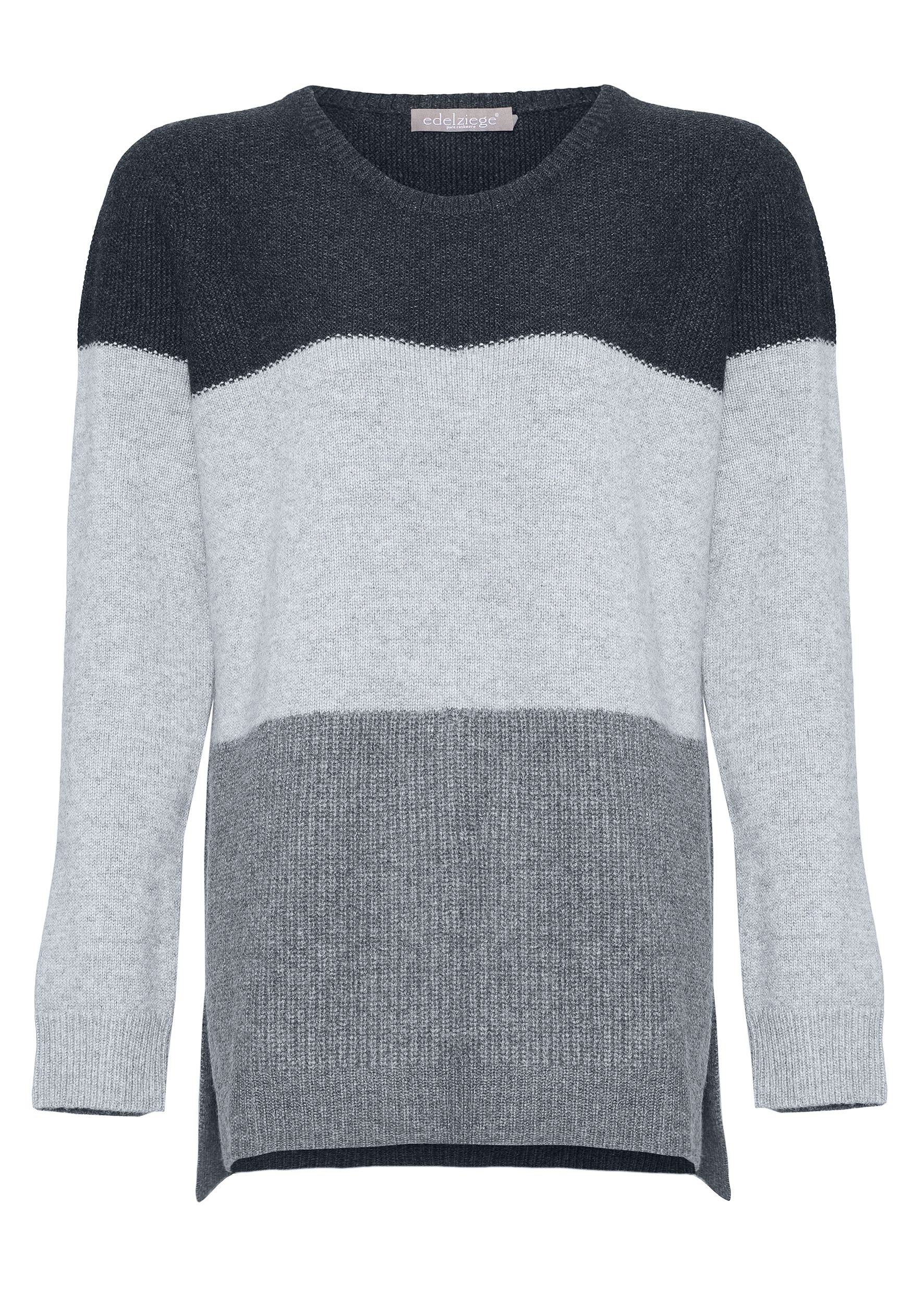 Long Pullover Blockstreifen