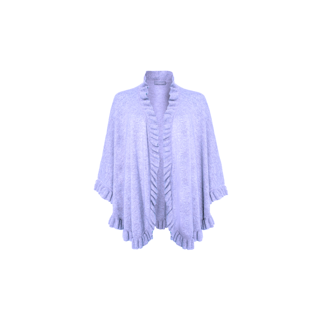 Poncho Rüschenkante