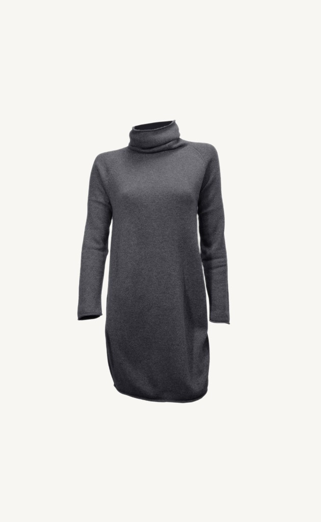 Kleid / Long Pullover mit Rollkragen